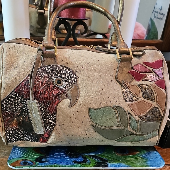 Sharif Handbags - Sharif Rare Parrot Jungle Pirint Handbag